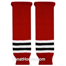 SP Chicago Black Hawks Yth Knit Hockey Socks Red (Home)